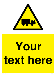Custom Lorry Hazard Sign